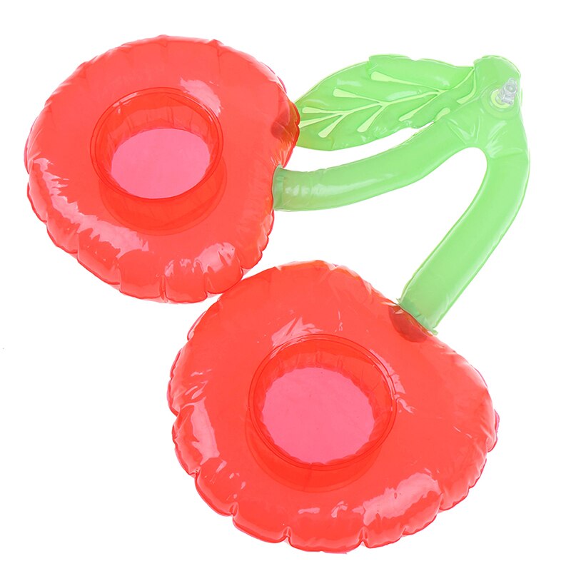 Cherry Shaped Red Swimming Pool Drink Holders Party Adult Inflatable Pool Accessories Double Kids Swimming Floating