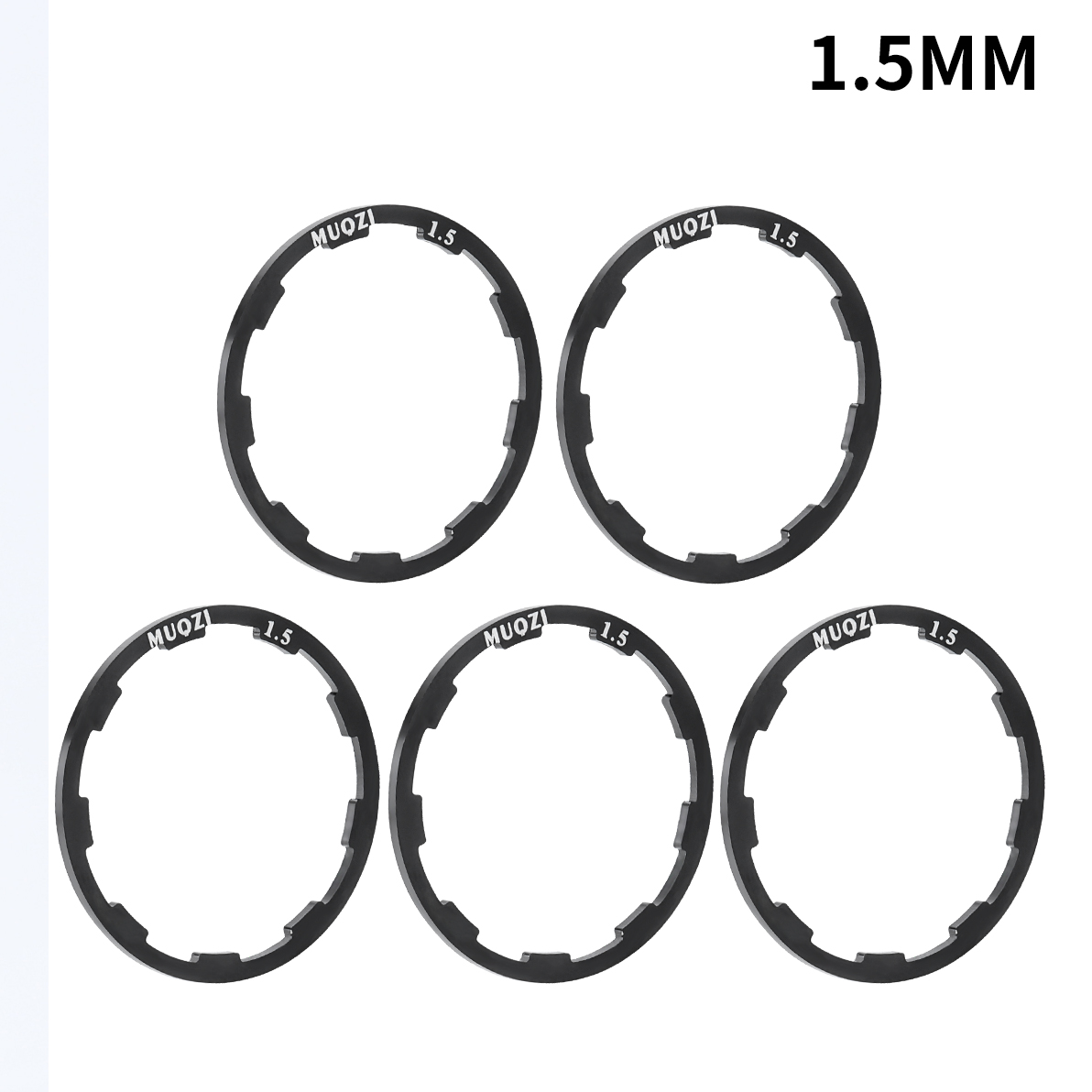MUQZI-arandela de buje de bicicleta de montaña, 1mm, 1,5mm, 1,85mm, 2mm, 2,18mm, 2,35mm, 2,5mm, junta para 7 8 9 10 11 12 velocidades, espaciador de volante de Cassette: Gris oscuro