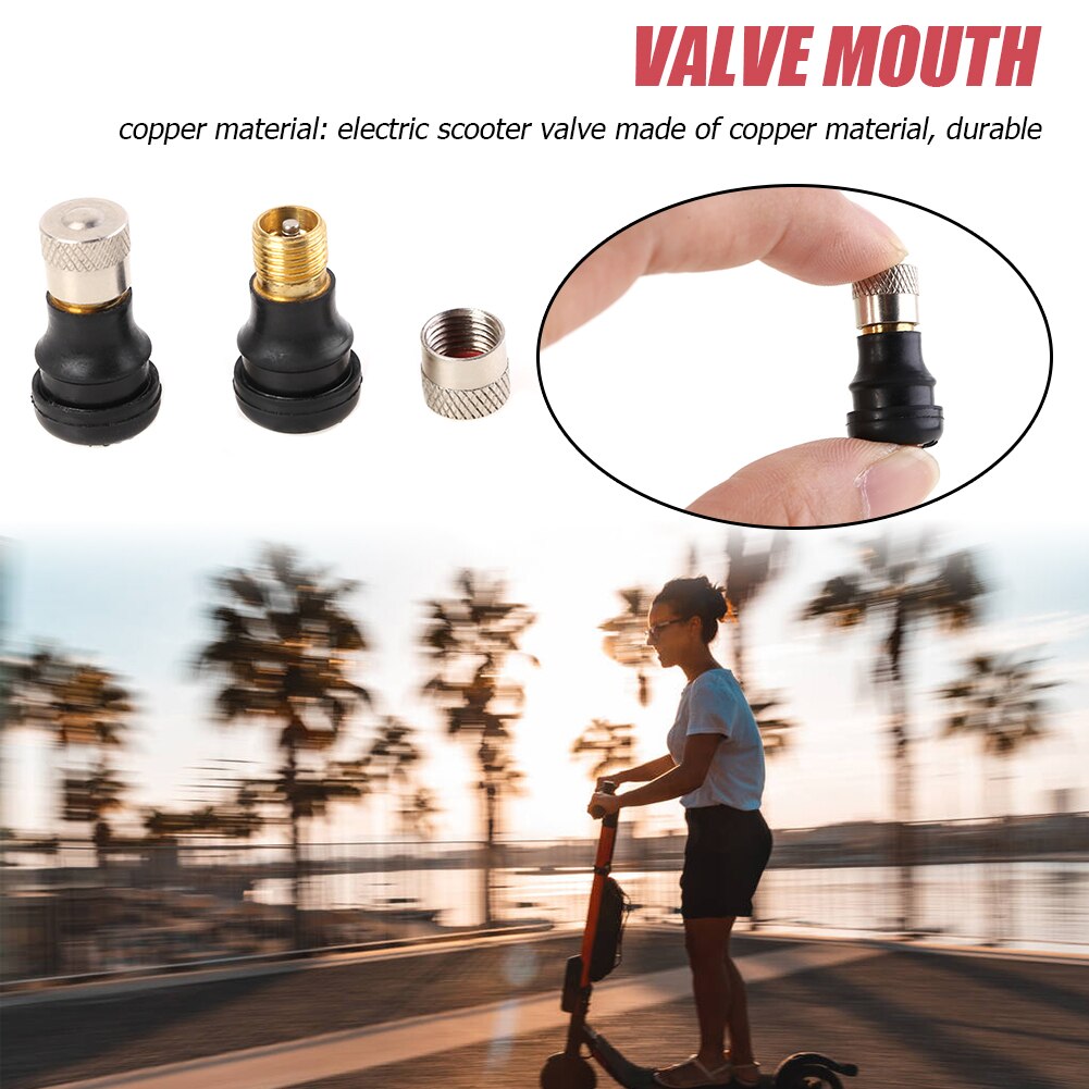 2PCS Electric Scooter Vacuum Valve for Xiaomi Mi Electric Scooter M365 Scooter Tyre Tubeless Tire Valve Wheel Gas Valve
