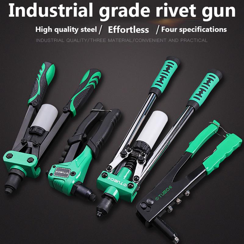 Manual Rivet Tool Heavy Duty Two Handed Operation Nail Pulling Aluminum Stainless Steel Rivet Tool for Metal Plastic Leather