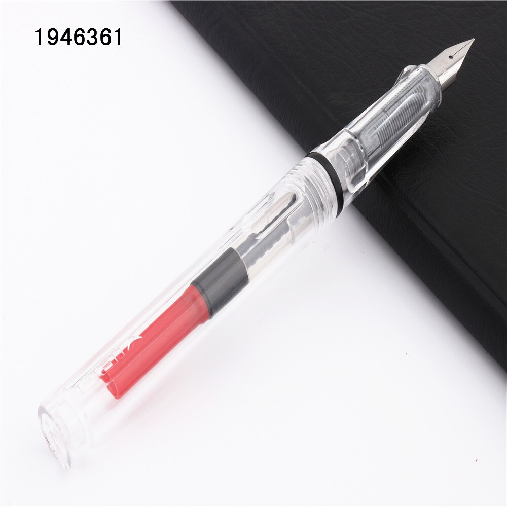 Pluma estilográfica de tinta blanca transparente de lujo de 359, útiles de oficina para estudiantes, bolígrafos elegantes para escribir en la escuela