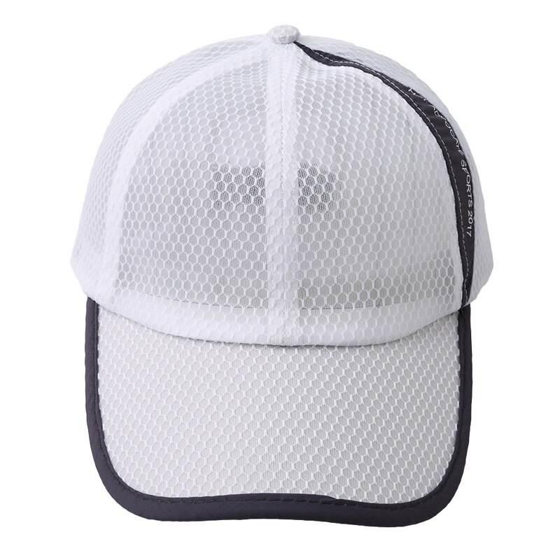 Unisex sommer åndbar golf kasket hat til kvinder mænd mesh cap snapback hat golf cap mænd sport mærke hat golf cap mænd: Hvid