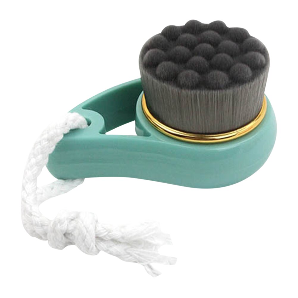 Gezicht Wassen Massage Borstel Facial Poriën Reiniging Borstel Voor Makeup Tools Bamboe Houtskool Zwart Fiber Haar Reiniging Borstel: 02