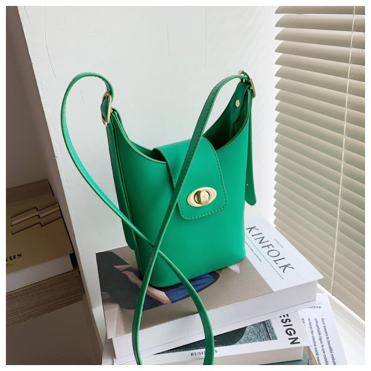 Elegante Weibliche Feste Farbe Schulter Tasche Neue hoch Leder frauen Handtasche Und Geldbörse Bote tasche: Grün