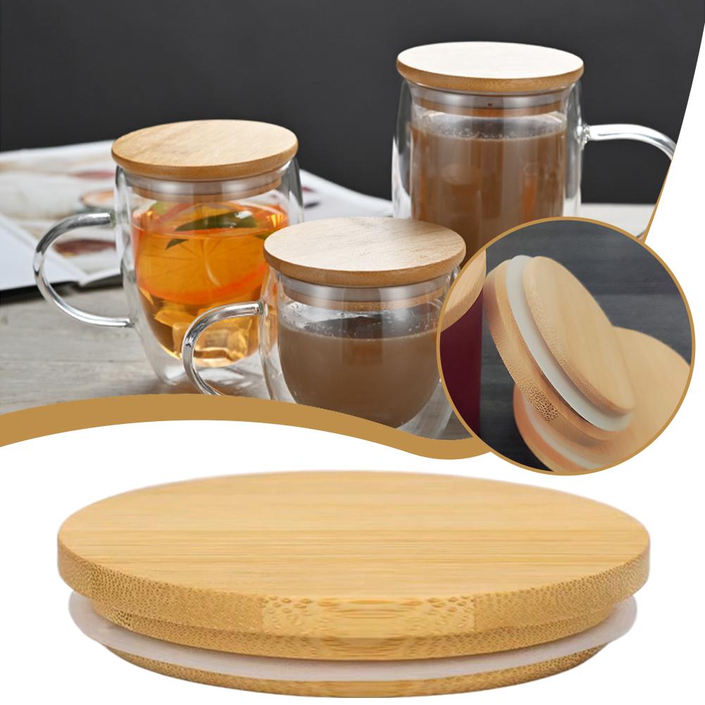 52/62/72/80/90/100mm ronde houten deksels voor weckpotten, flessen, inmaakpotten, bewaarpotten, siliconen afsluitdop, houten deksel met brede opening, herbruikbaar deksel
