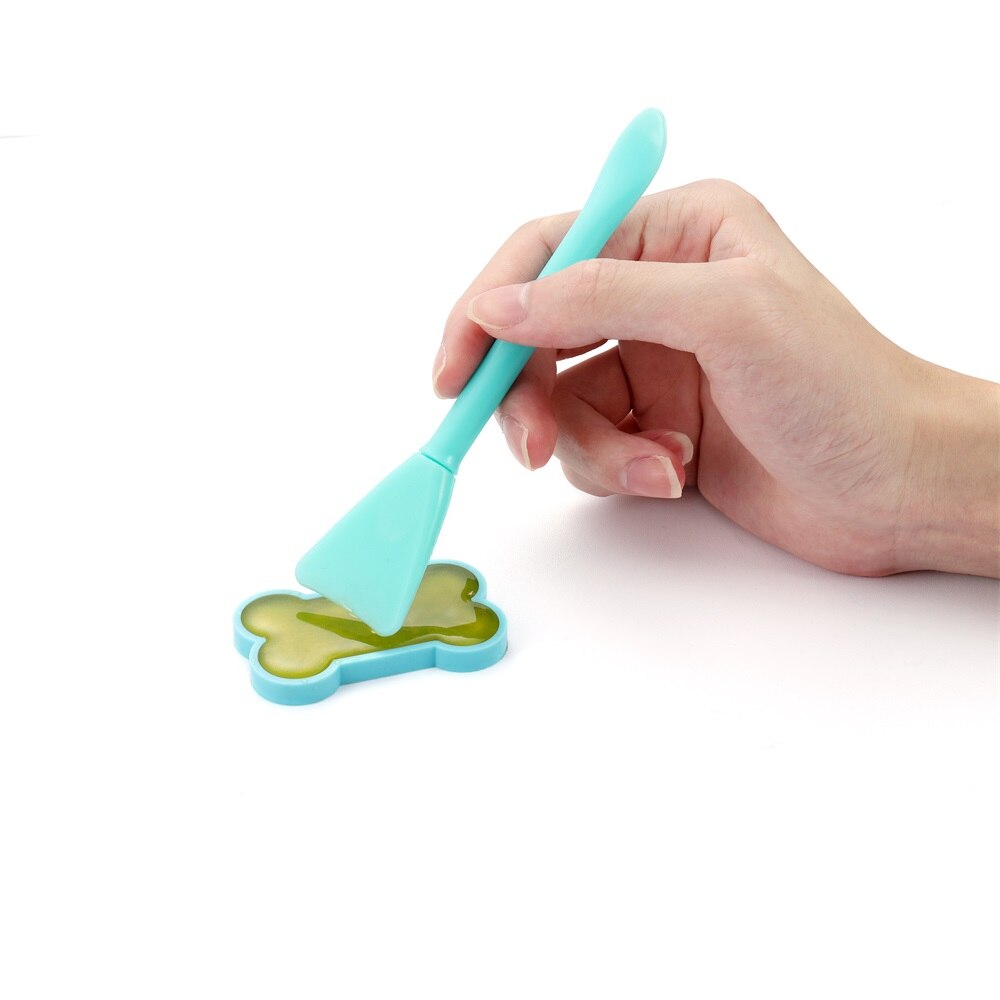 Spatule en silicone souple multifonctions pour arts créatifs, 2/5 pièces, brosse pour remuer, étaler ou verser colle, poudres et résine époxy dans son moule, facile à nettoyer