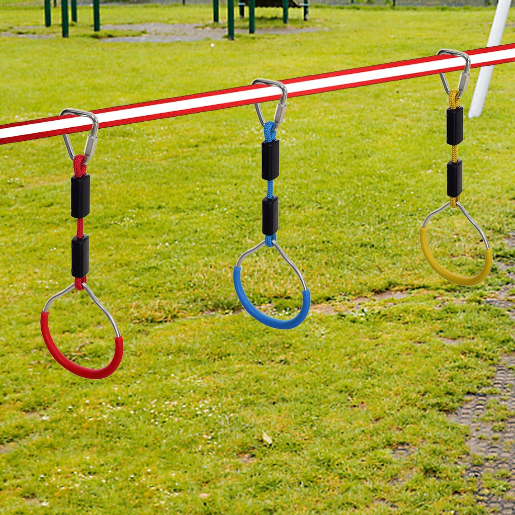 Playgrounds Parque Infantil Hanging Rings Ninja Climbing Kids Children Swing Rings Outdoor Mountain Climbing Gymnastic Ring #4