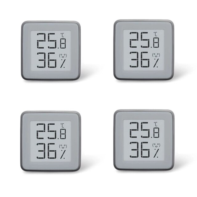 Xiaomi-termómetro inteligente MMC con pantalla e-ink BT2.0, higrómetro con Bluetooth, funciona con la aplicación MIJIA, herramientas para el hogar: 4pcs