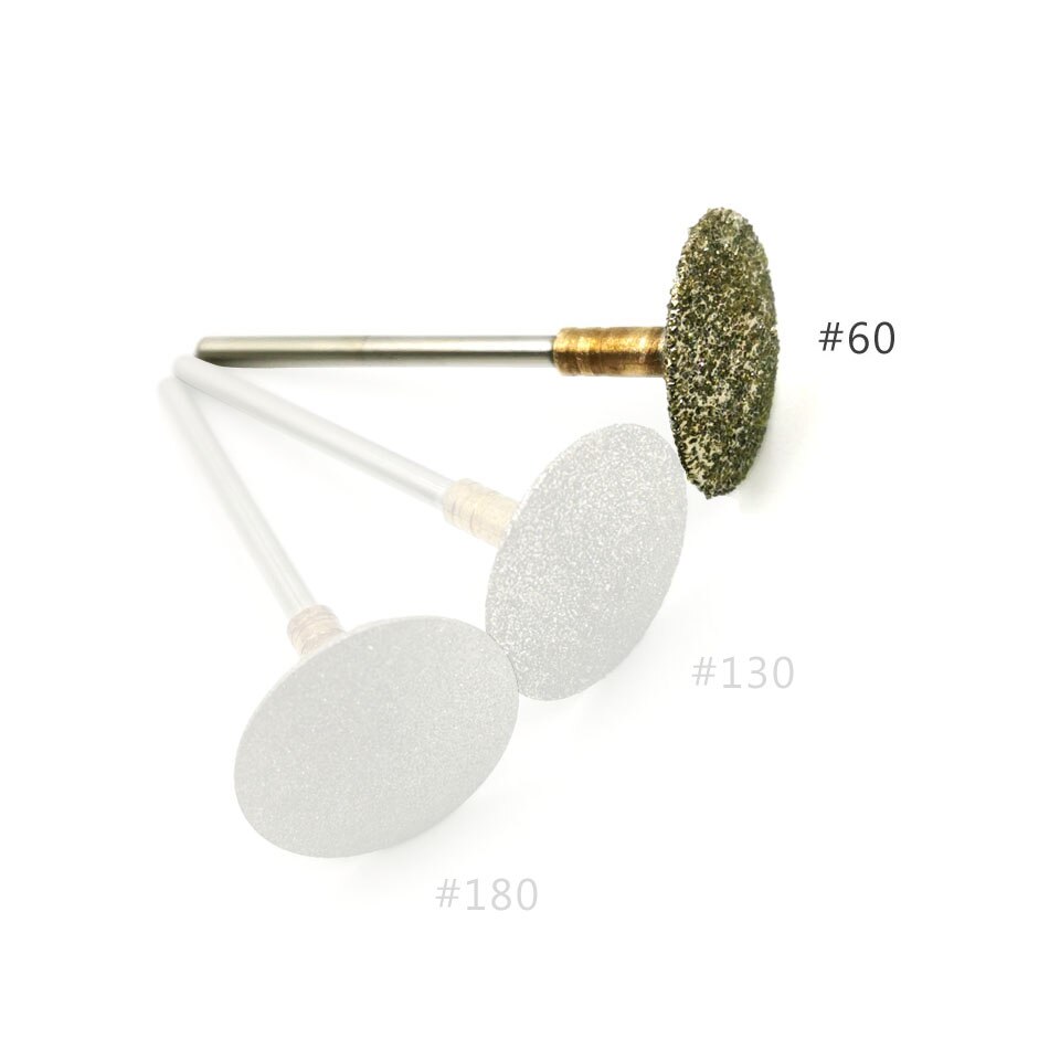 HYTOOS-brocas de diamante para manicura y pedicura, accesorios para taladro de uñas, disco de lijado de Metal de 3/32": 60 Grit