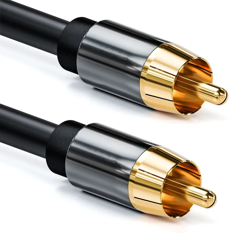 Cable Coaxial de Audio Digital RAC, Cable SPDIF RCA a RCA, Audio y Video macho para proyector de DVD, amplificador de altavoz de TV, 1M, 1,8 M, 3M, 5M, 10M