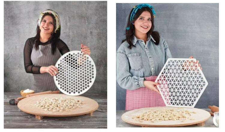 40 CM TURKISH RAVIOLI MOLD 2 PIECES TRIANGLE AND H... – Grandado