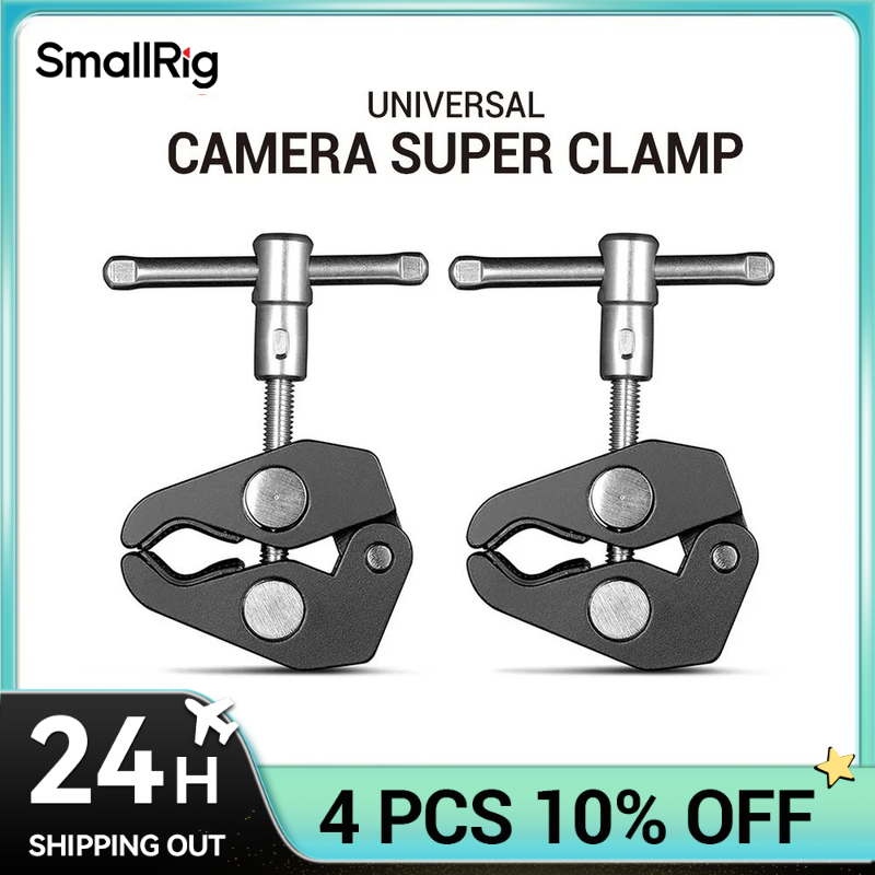 SmallRig Aluminium Dual Krab Tang Clip Super Klem Voor DSLR Rig LCD Monitor Studio Licht Magic Arm Camera 2058