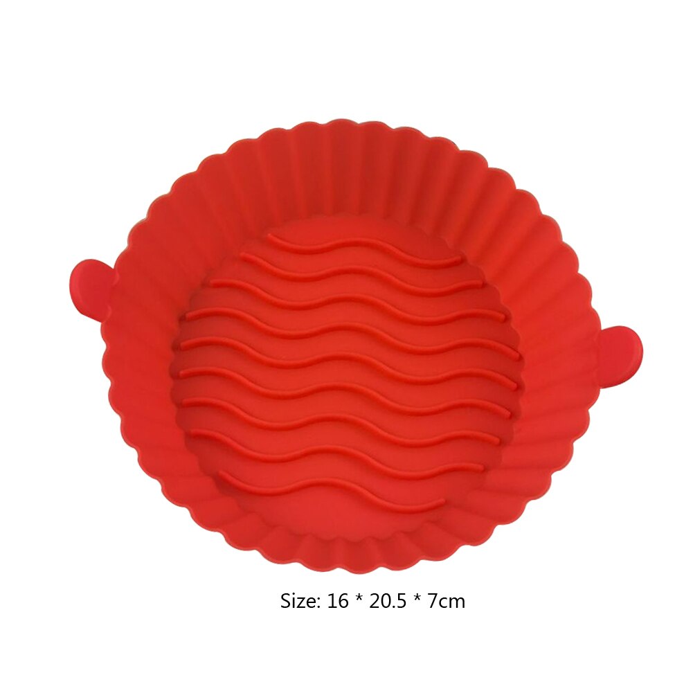 Air Friteuse Liner Non-stick Herbruikbare Siliconen Friteuse Mand Steamers Lucht Friteuse Siliconen Olie Papier Huishoudelijke Barbecue: Rood