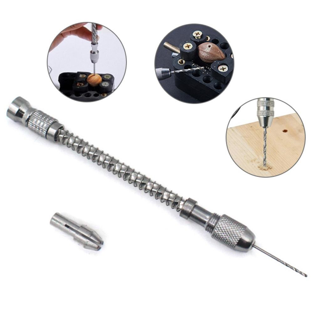 Bit handborr tryck träbearbetning 0.1-2mm borr borrning för snidning mini multiverktyg halvautomatisk legeringschuck