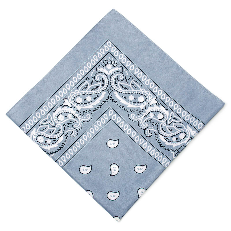 Unisex Mannen Vrouwen Bandana Haarband Cowboy Heren Biker Sport Hoofddeksels Pols Hairwrap Paisley Hoofd Wrap Vierkante Sjaal: GRIJS