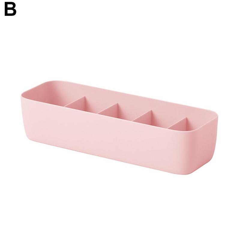 PP Underwear Bra closet Organizer Desktop Cabinet Divider Storage Box Drawer organization storage Box For Scarves Socks Bra: Pink A