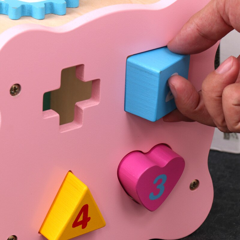 Kinderen Vroege Onderwijs Stand Volume Blok Geometrische Vorm Houten Educatief Speelgoed Versnelling Vorm Bijpassende Doos Intelligentie Doos