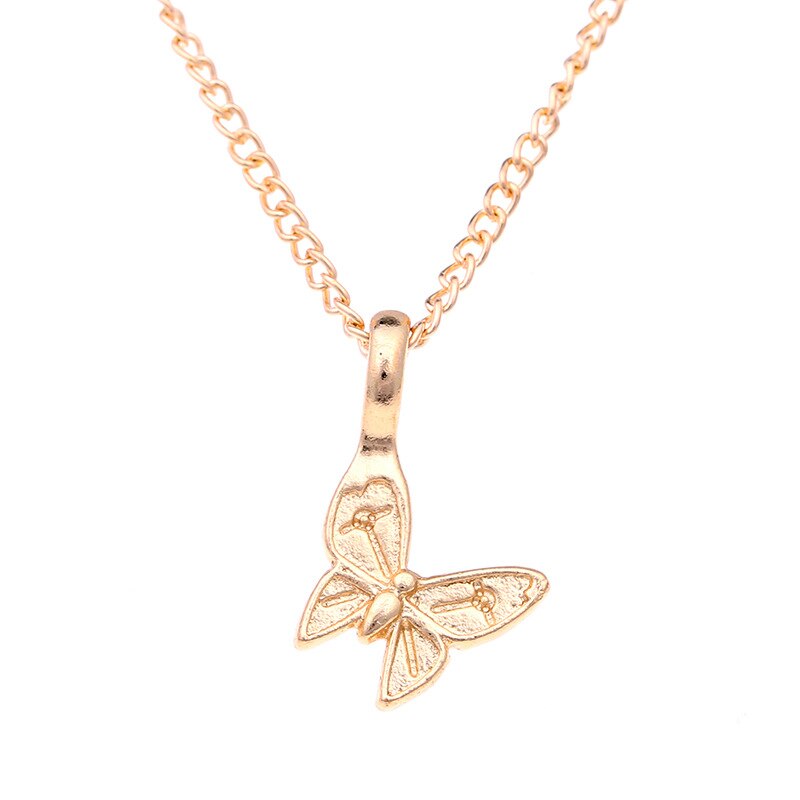 Erinnerung an eine wunderschöne, bezaubernde, goldfarbene maxi-halskette mit schmetterlingsanhänger für damen