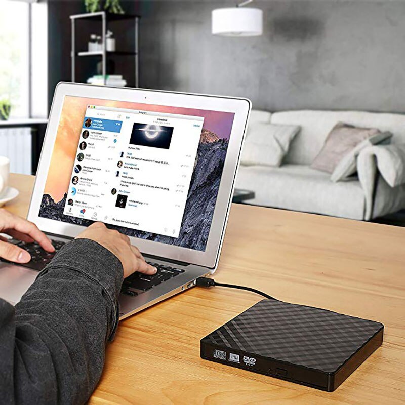 Portable high-speed USB 3.0 External CD/DVD ROM Optical Drive External Slim Disk Reader Desktop PC Laptop Tablet DVD Player