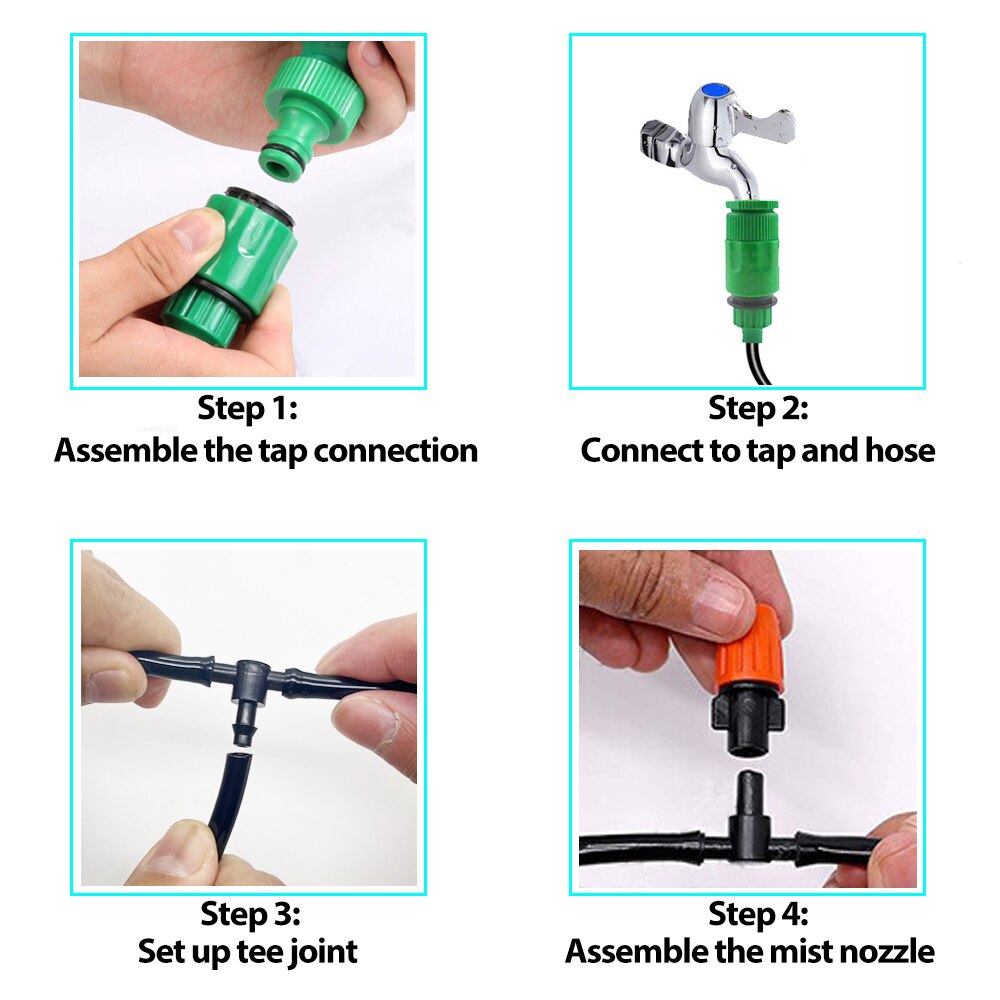 10M Automatic Watering Irrigation System Plant Watering Drip Irrigation Garden Watering System Misting System Cooling