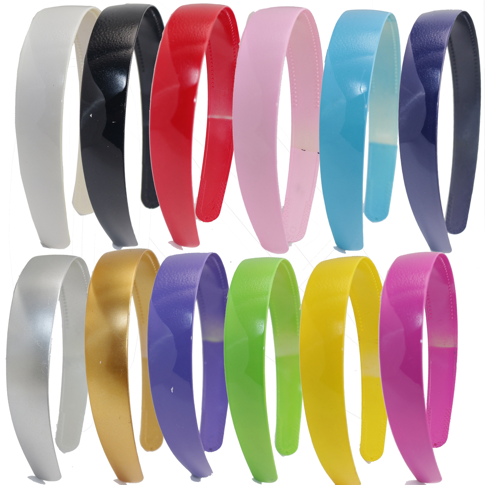 5 Bright Color Plastic Wide Alice Hair Band Headband 25mm(1") Hair Accessories