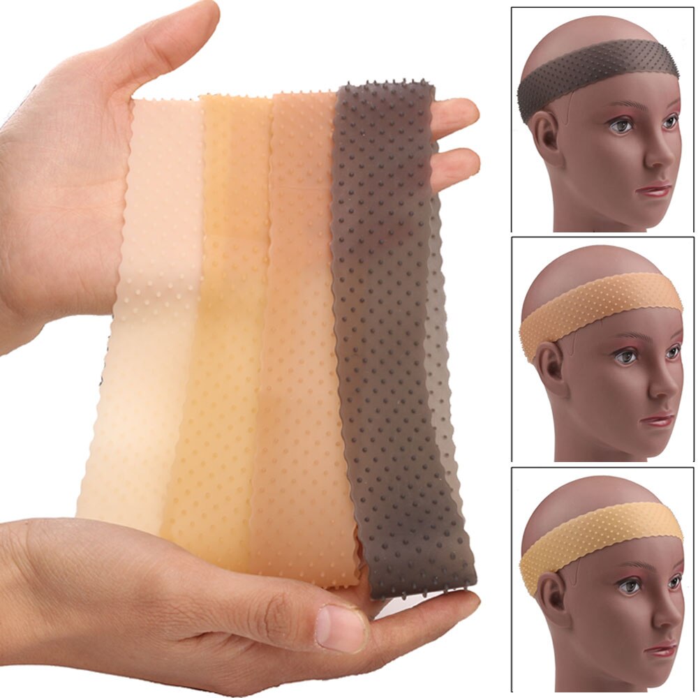 Transparent Silikon Stirnband Non Slip Elastische Weiche Perücke Grip Band Einstellbar Frauen Haar Band für Fix Perücken Silikon Band