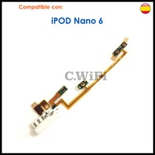 iPod Nano 6 Audio Flex boton volumen encendido cable 6g 6th jack auriculares