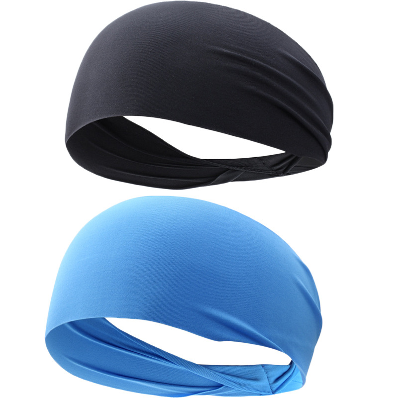 Sporthoofdband voor heren Zweetabsorberend en anti-zweetband Hardlopen Fitnesshoofdband Hoofdband Hoop Yoga: Marineblauw