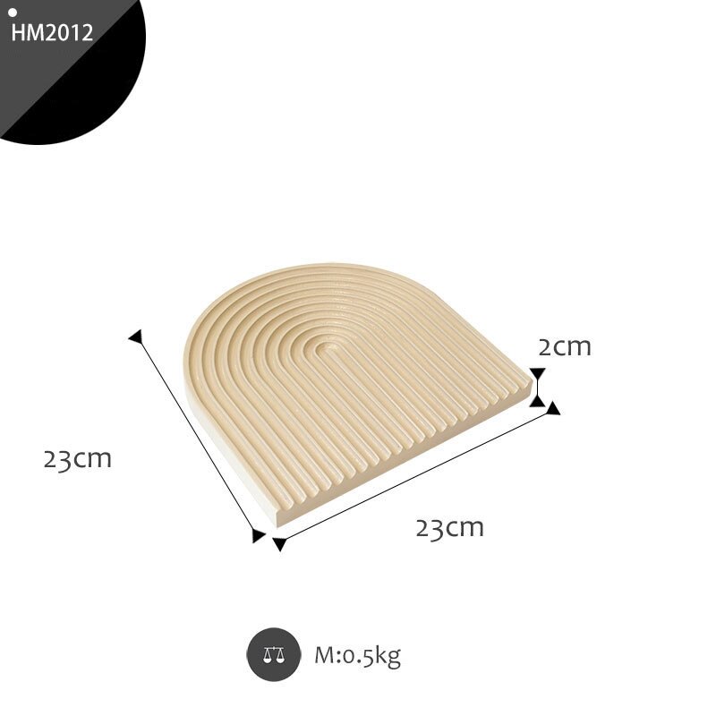 Bandejas de madera para picar, bandeja de pan de ondulación de agua, paleta de haya blanca/negra/gris, decoración de almacenamiento para mesa de pastel de postre: Medium yellow
