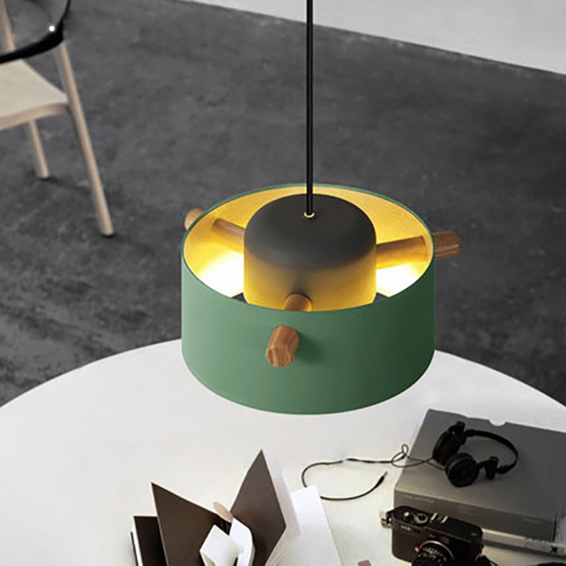 Nordisk trä pendelbelysning armatur hängande lampa armatur upphängningslampor kök matsal säng modernt trä