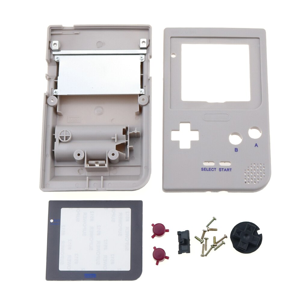 1PCS di Plastica Pieno di Caso Della Copertura Dell'alloggiamento per Gameboy Pocket Console di Gioco per GBP Borsette Caso W/Bottoni Kit pad in gomma A Vite Driver