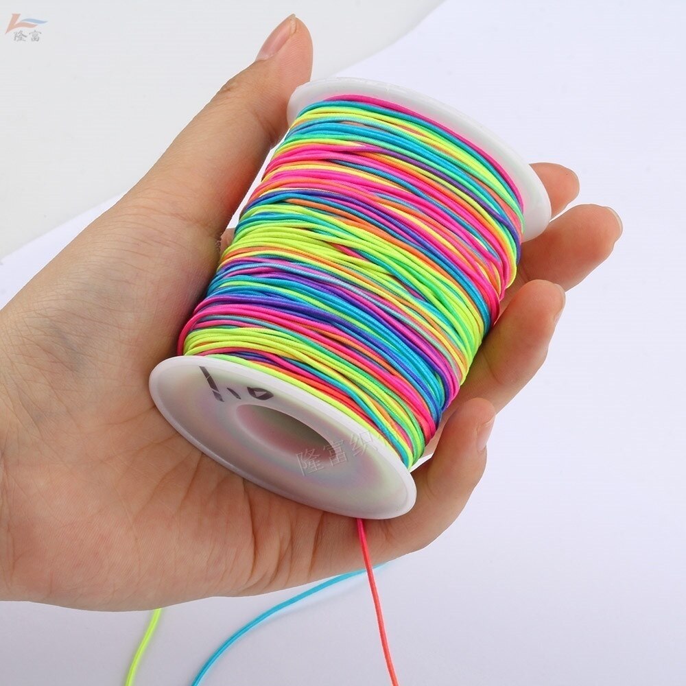 Diy 1.0/1.2/1.5Mm Dikte Zeven Kleur Kern Bedekt Lijn Ronde Hoge Elastische Naaien Stretch Touw Band