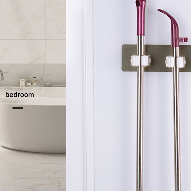 Uchwyt ścienny wycierać spinacz brushroom uchwyt samoprzylepny Organizer stojak wieszak kuchnia łazienka przechowywanie silny bezszwowy haki