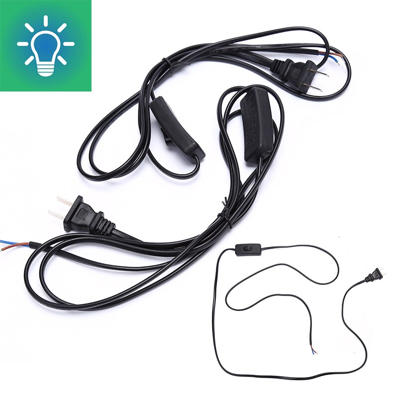 For LED lamp AC Power Cord 1.8m on-off Switch Plug Wire Plug Cable Extension Cords