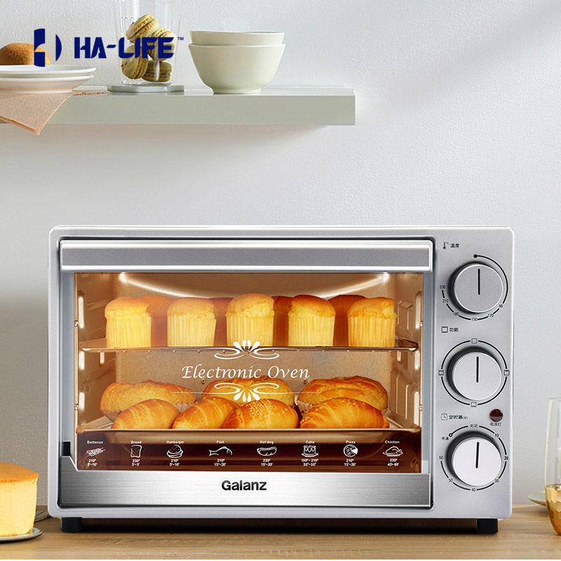 Ha-Leven Huishoudelijke Multifunctionele 32L Grote Capaciteit Elektrische Oven Te Warmen En Down Afzonderlijk Voor Bakken Gebak en Koekjes