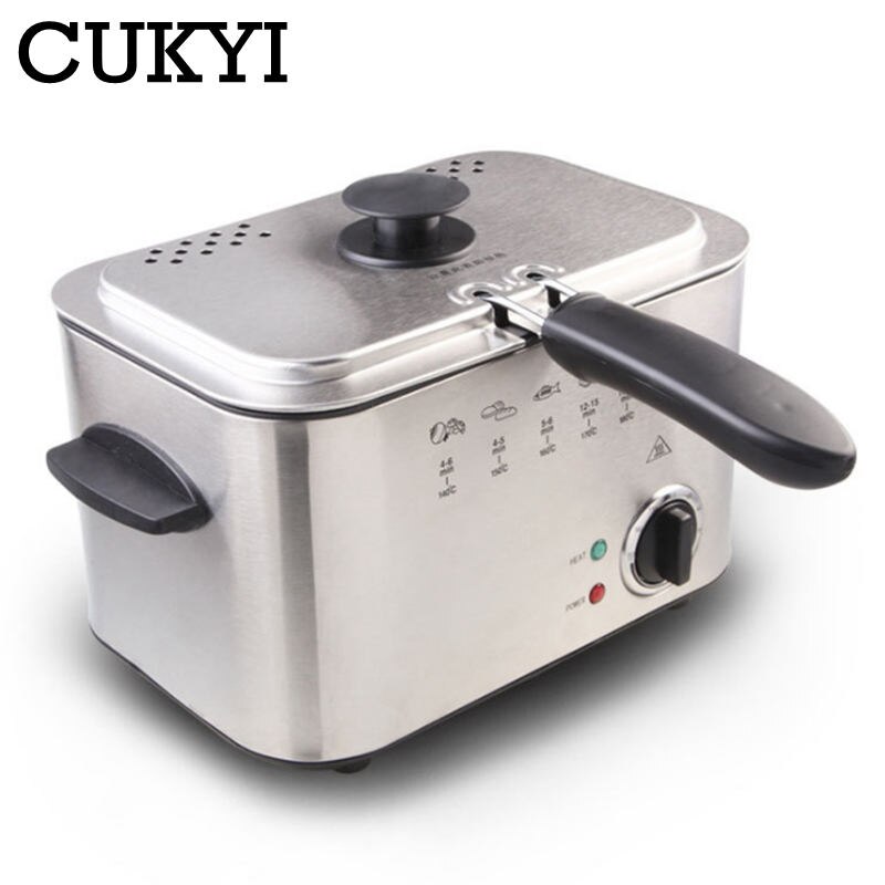 CUKYI Household/Commercial Electric Frying Machine Multifunctional Smokeless Deep fryers French Fries Maker Constant temperature