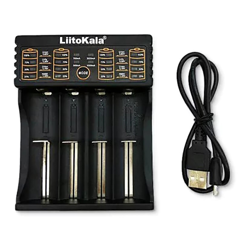 Liitokala Lii-402 Micro USB DC 5V 2A 4Slots 18650/26650/16340/14500 Battery Charger lithium NiMH battery for 3.7V AA AAA SC