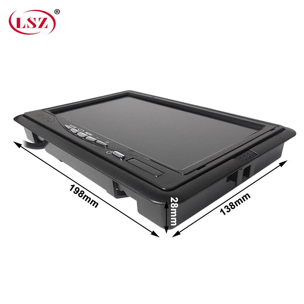 LSZ Fixed bracket mounting 7-inch monitor Can be used with car cameras Forklift/school bus/taxi