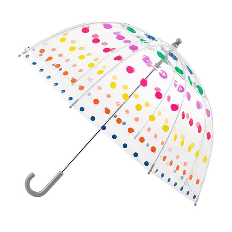 Kid's Clear Bubble Umbrella Men's and Women's Children's Umbrellas Transparent Long Handle Umbrella