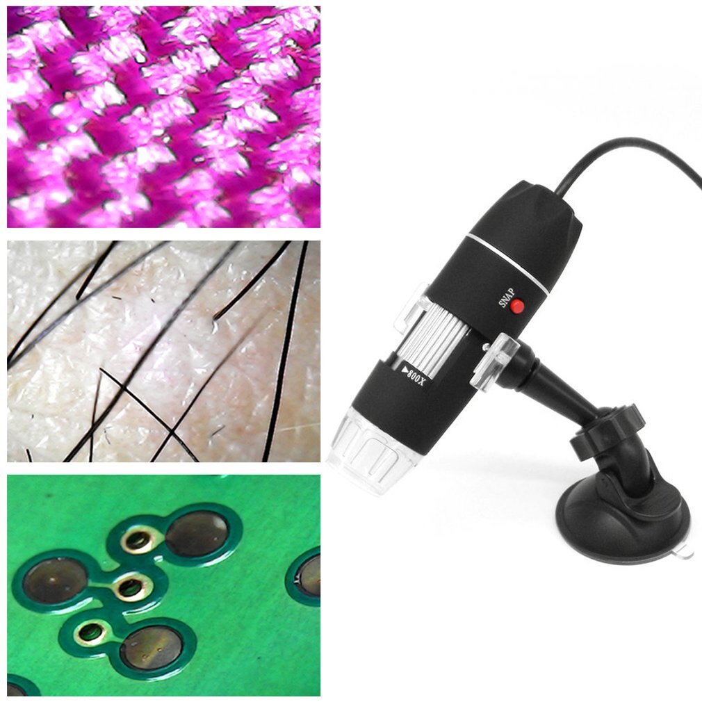 1600X USB Digital Microscope Trinocular Stereo Microscopio Camera Endoscope 8LED Magnifier with Metal Stand