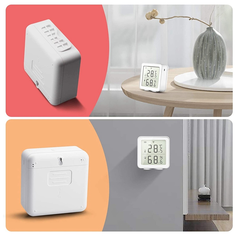 Smart Wifi Temperature And Humidity Detector Indoor Wireless Temperature And Humidity Sensor For Alexa/Google Home