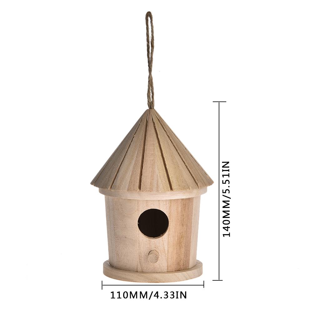 Houten Vogel Huis Nest Handgemaakte Milieuvriendelijke Vogelnest Kooi Outdoor Vogelhuisje Tuin Yard Opknoping Decoratie Ambachten: B