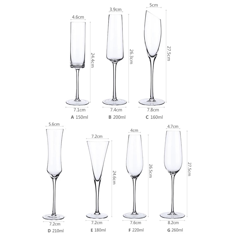 2Pcs Crystal Champagne Flutes Glasses Juice Drink Cocktail Goblet Glass Wedding Party Bar Home Drinkware Wine Cup