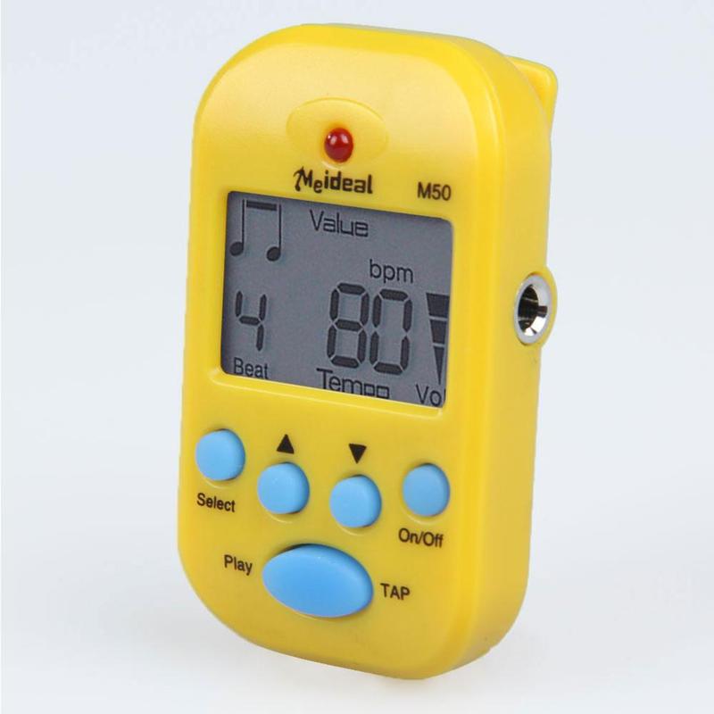 Mini Metronome w/LED Indicator LCD Screen Tuner Clip-on Digital Volume Metronome For Guitar Violin Piano Adjus U4G5