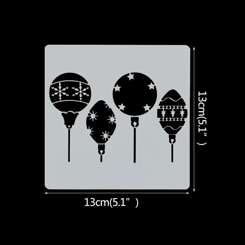 7pcs/set Merry Christmas Reindeer Santa Clause Layering Stencils Painting DIY Scrapbooking Craft Embossing Decorative Template