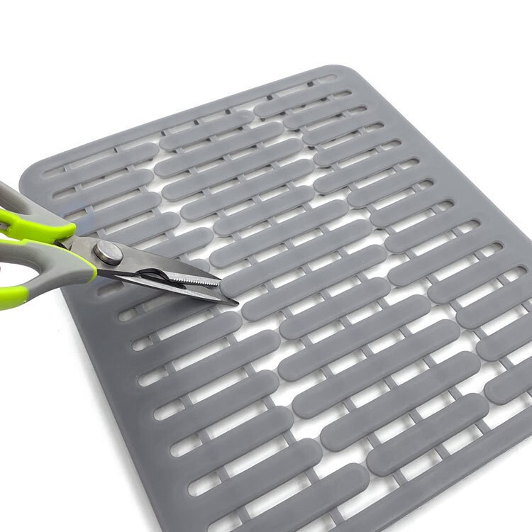 1 Pcs Silicone Sink Mat Drain Mat Kitchen Sink Mat Multifunctional Wash Basin Mat Water Filter Mat,Gray