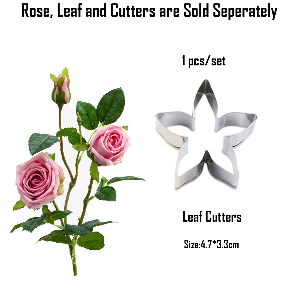 Rose Flower Petal Silicone Mold Form Cake Decorating Tools Fondant Sugarcraft Gumpaste Chocolate Baking Clay LeafMould M2882: D