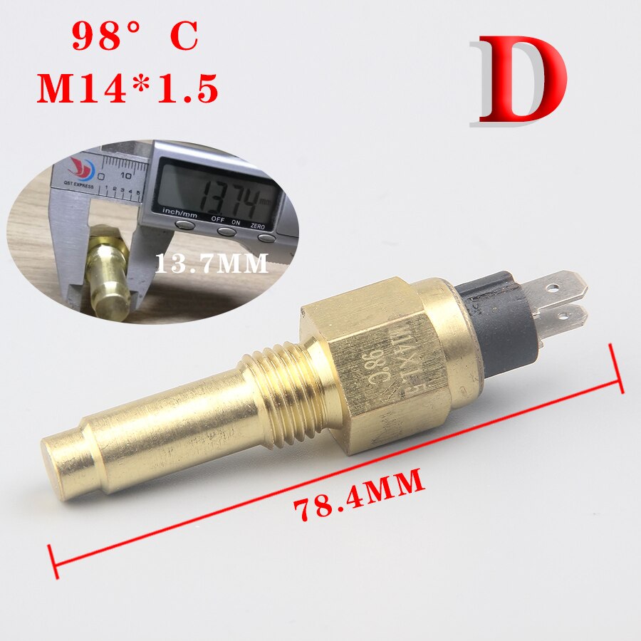 Engine Water Temperature Sensor 3/8NPT 1/2NPT M16 X1.5 M14 X1.5 120C Car Alarm Brass Automotive Electric Diesel Generator Sensor: M14-- 1.5 14MM