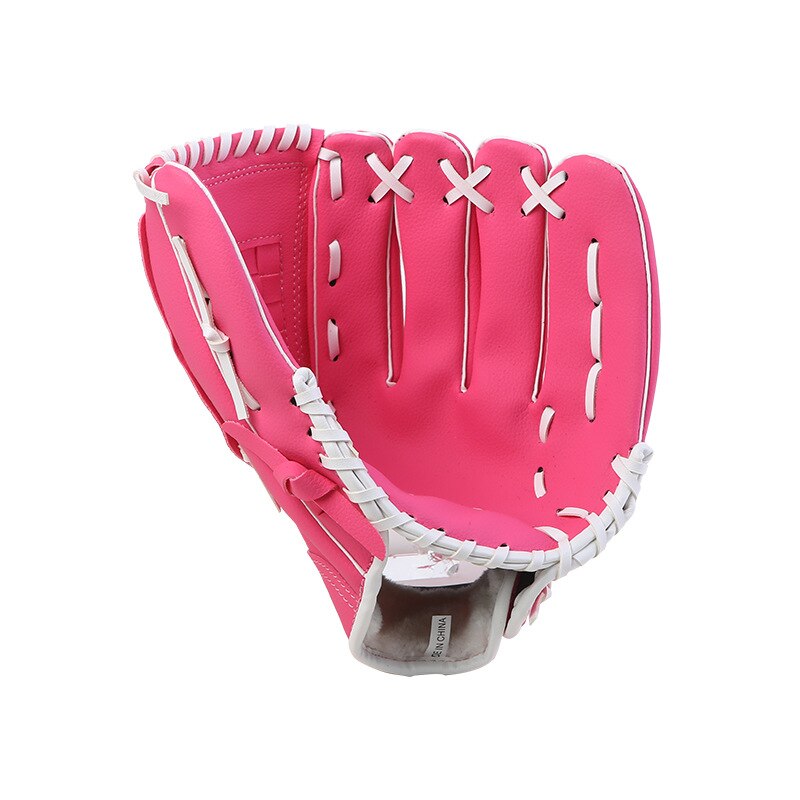 Guante de entrenamiento de béisbol para deportes al aire libre, guantes de práctica de Softball para niños y adultos, guante de béisbol y Softball Mitt -40: Pink / 9.5 inch