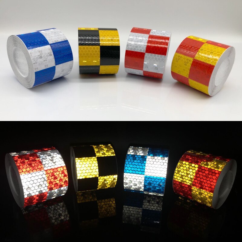 Auto Reflecterende Tape Sticker Auto Motoren Veiligheidswaarschuwing Tape Reflecterende Folie Auto Stickers